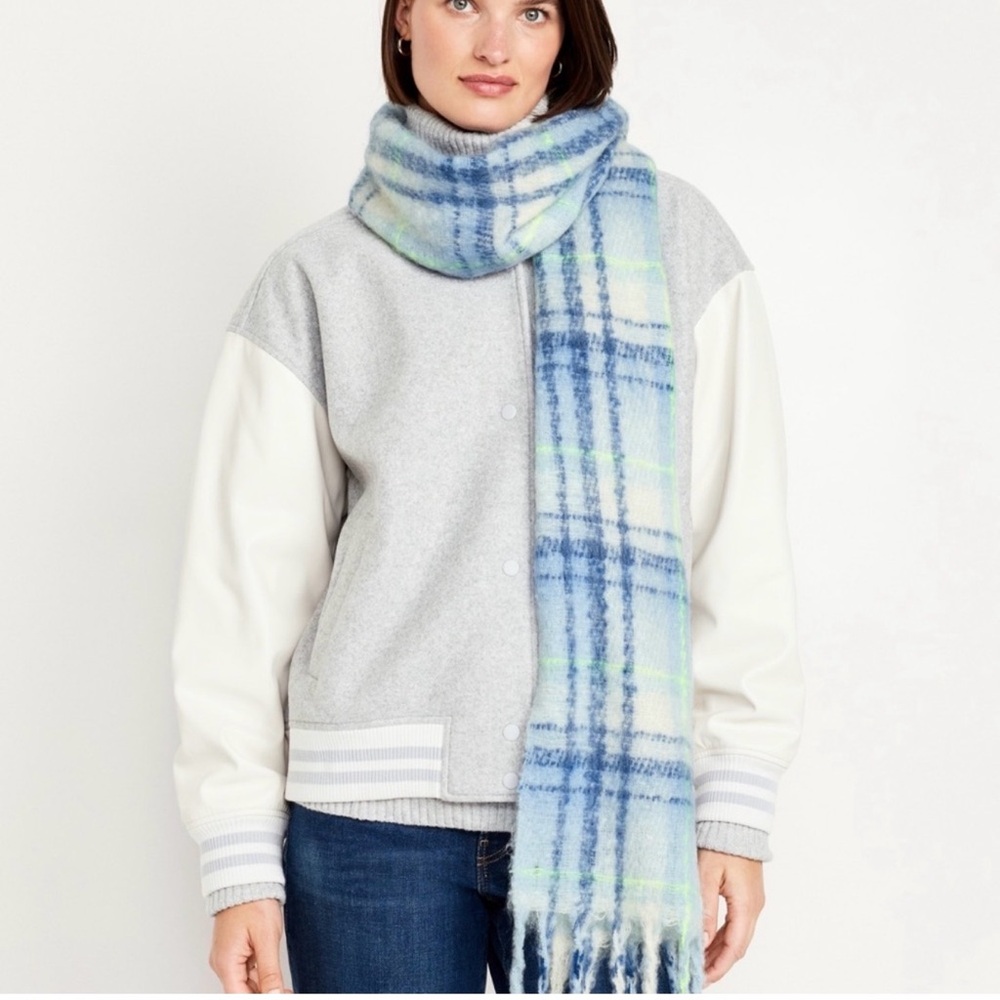 Fringed scarf light blue from old navy